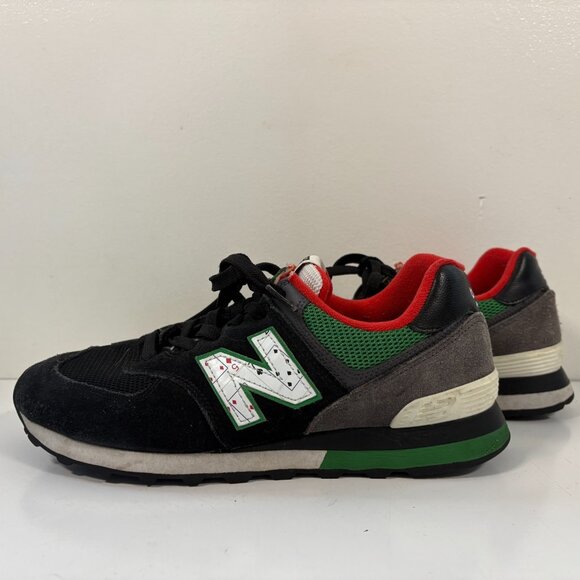 New Balance Other - New Balance 574 Playing Card Shoes Mens Size 9 Black Green Red